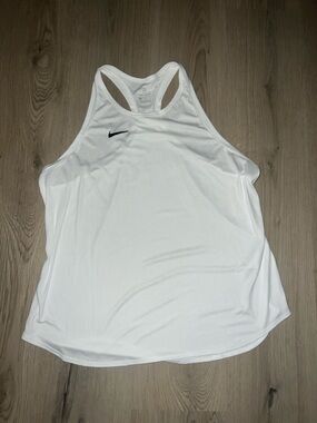 Nike Women’s White Dri-Fit Tank Top • XL • Sleeveless Racerback